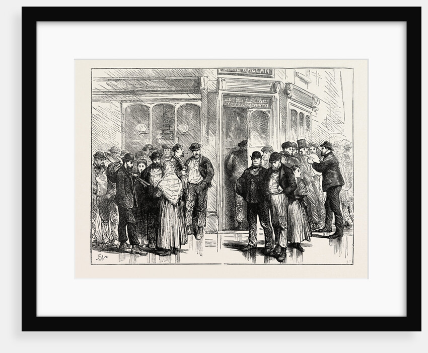 The Strike in South Wales, UK: A Street Scene at Merthyr, Before the Lord Raglan by Anonymous