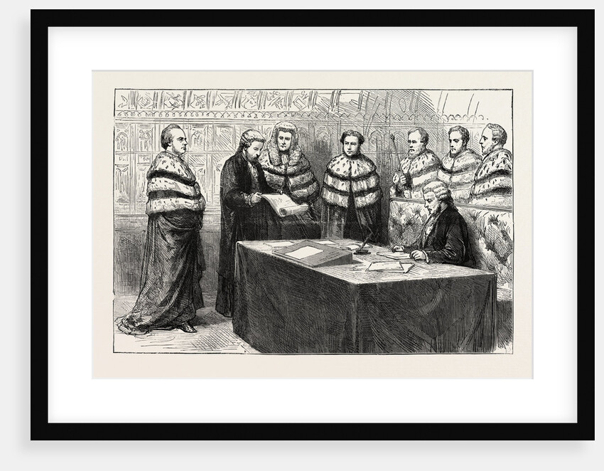 The Lord Chancellor Taking His Seat in the House of Lords As a Peer by Anonymous
