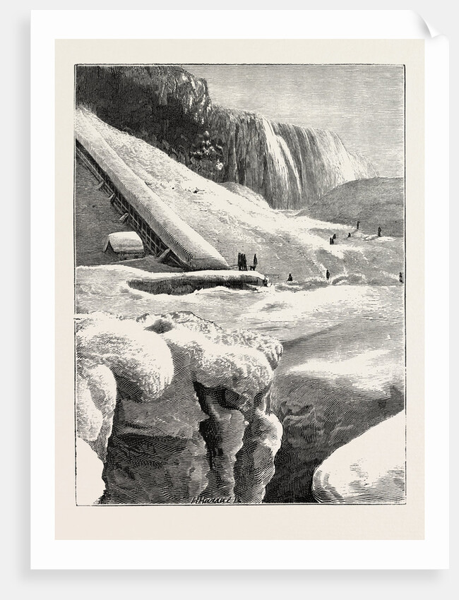 The Niagara Falls in Winter Time: Ice Mountain and American Fall by Anonymous