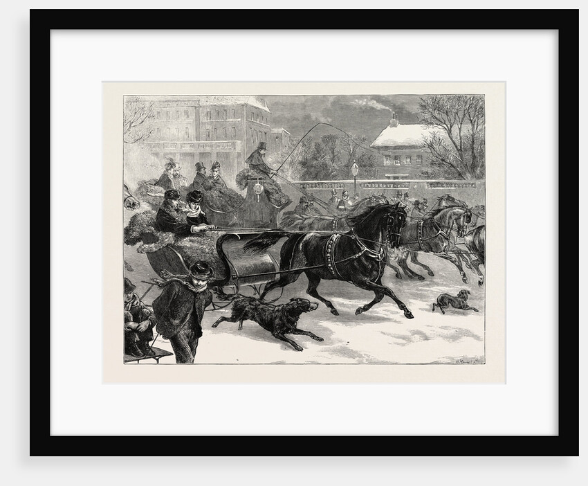 Sleighing at Harlem, New York, United States of America by Anonymous