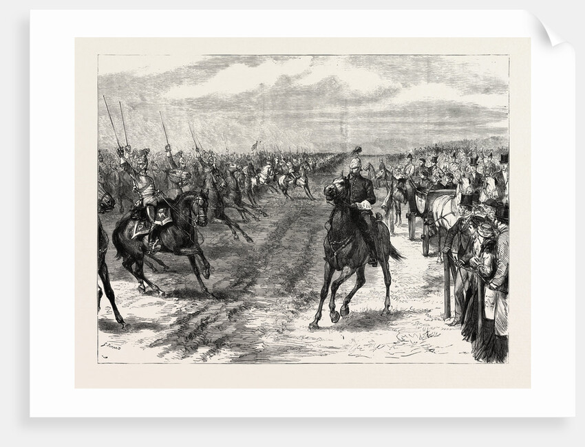 The Review Before Queen Victoria at Aldershot: A Cavalry Charge, Halt by Anonymous