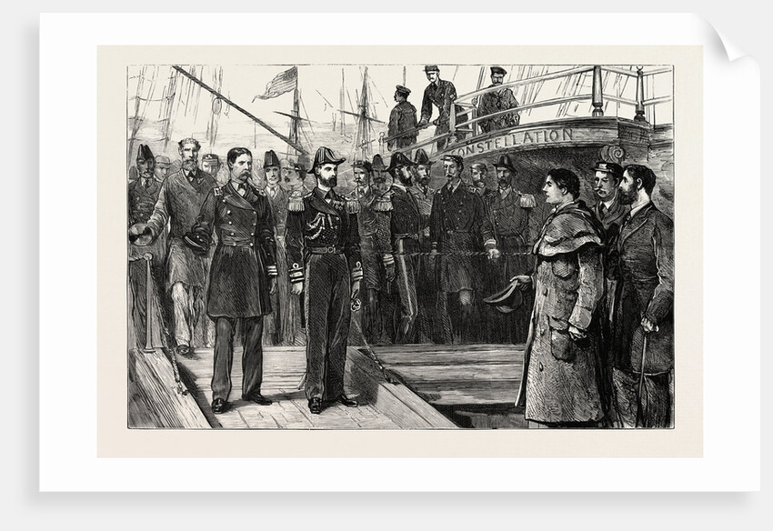 The Distress in Ireland, with the Duke of Edinburgh's Relief Squadron: The Duke of Edinburgh Visiting the United States Relief Frigate Constellation by Anonymous