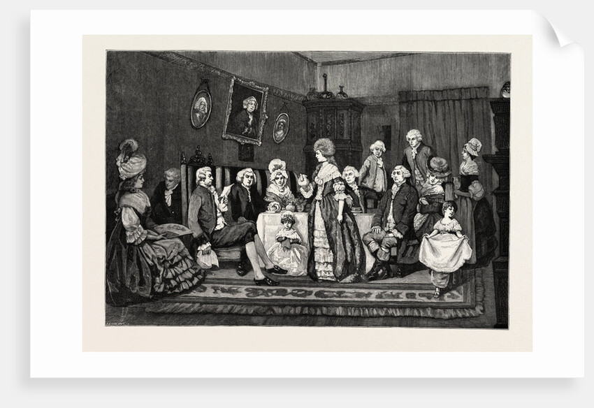 At Tea, Dr. Johnson and Oliver Goldsmith at Mrs. Thrale's by Anonymous