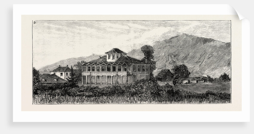 The Capture and Release of Colonel Synge: Tricovista House, Residence of Colonel Synge, Where He Was Seized by the Brigands, Greece by Anonymous