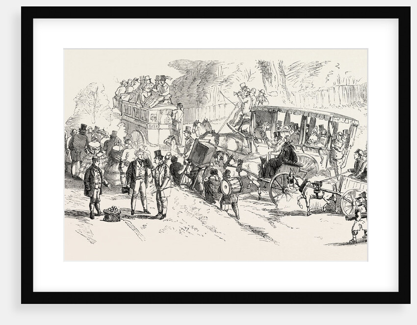 The Derby Day, Scenes by the Roadside and on the Downs: Up the Hill to the Downs. UK by Anonymous