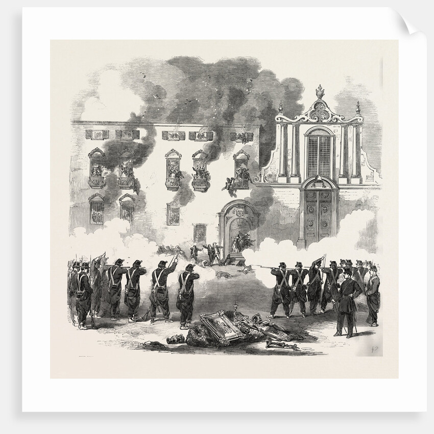 The Revolution in Sicily: Massacre of People by the Royal Troops at the Convent of the White Benedictines, Palermo, Italy by Anonymous