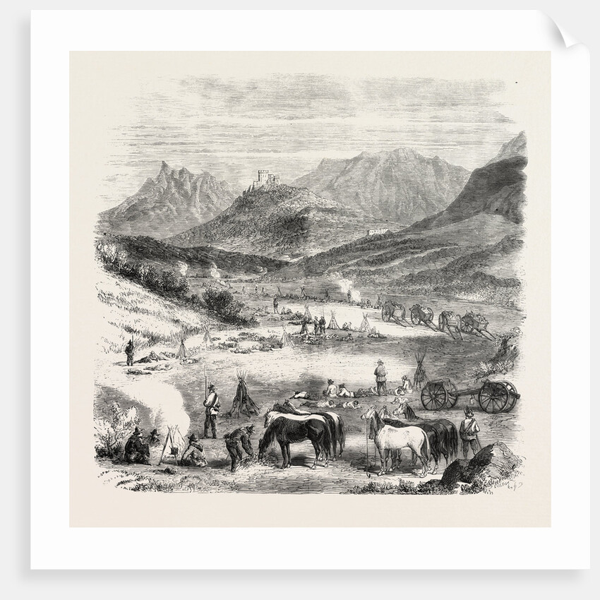 The Revolution in Sicily: First Bivouac at Sunrise, Near Villafrati, Italy by Anonymous