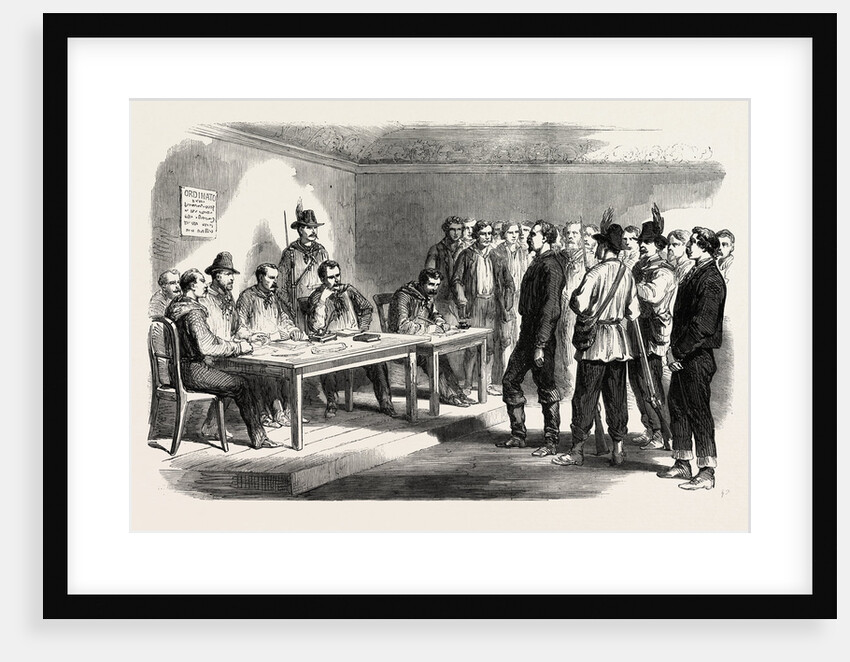 The Revolution in Sicily: Trial of the Supposed Brigand Chief, Santomeli, by a Council of War, at Villafrati, Italy by Anonymous