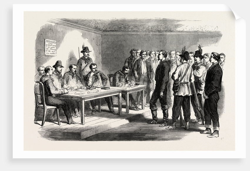 The Revolution in Sicily: Trial of the Supposed Brigand Chief, Santomeli, by a Council of War, at Villafrati, Italy by Anonymous