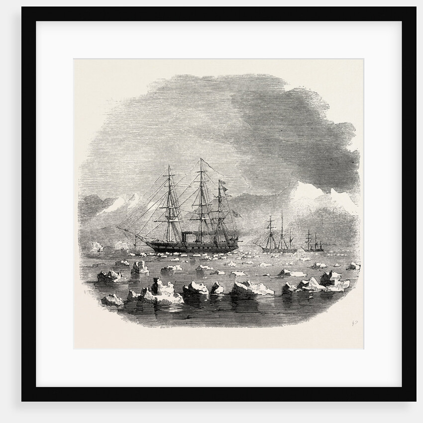 H.M.S. Termagant Convoying the Gun Boats Grappler and Forward Through the Straits of Magellan: Steaming Through the Ice in Wide Channel by Anonymous