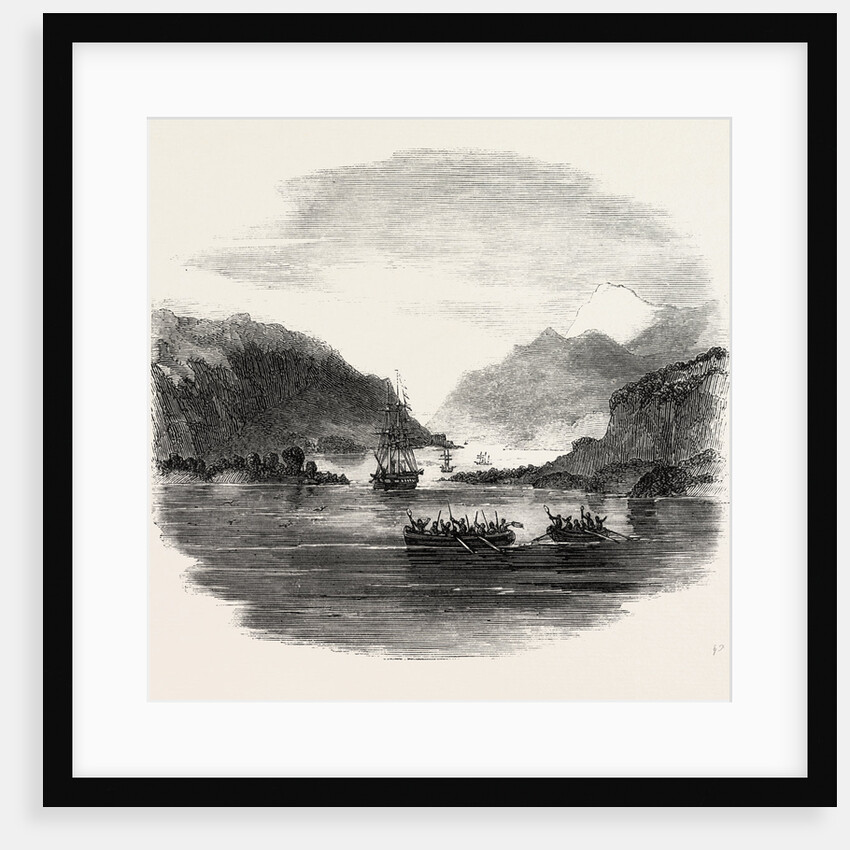 H.M.S. Termagant Convoying the Gun Boats Grappler and Forward Through the Straits of Magellan: Passing English Narrows by Anonymous