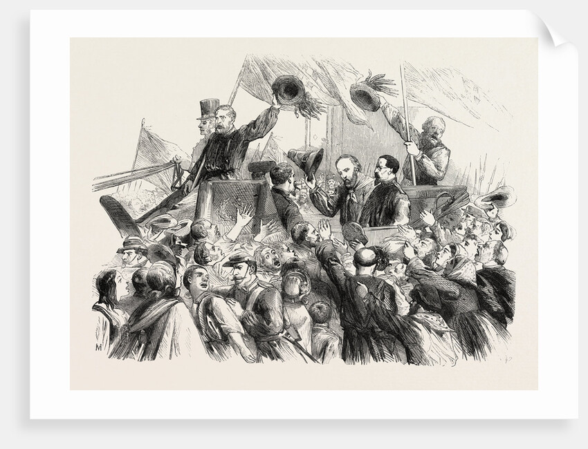 Garibaldi's Entry Into Naples, a Sketch in the Strada Di Toledo by Anonymous