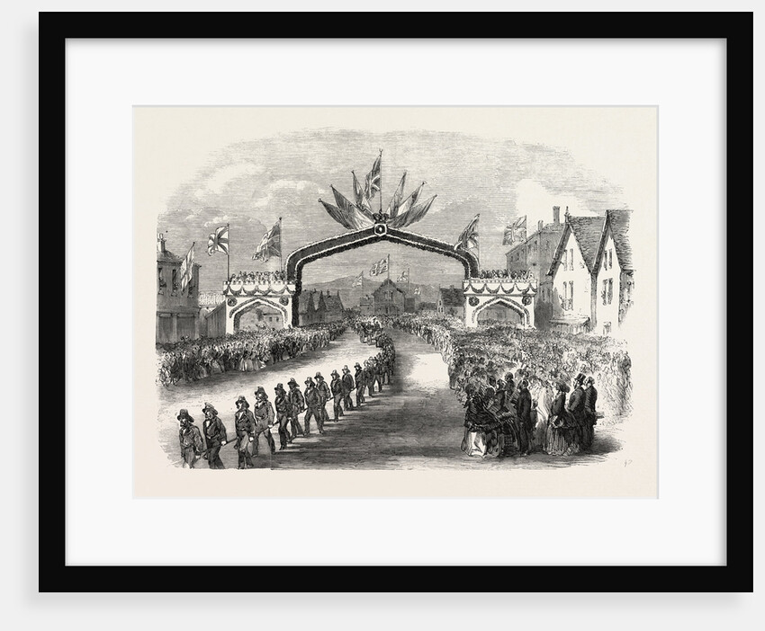 The Members of the Fire Companies Drawing the Prince of Wales Through Carleton, a Suburb of St. John, New Brunswick by Anonymous