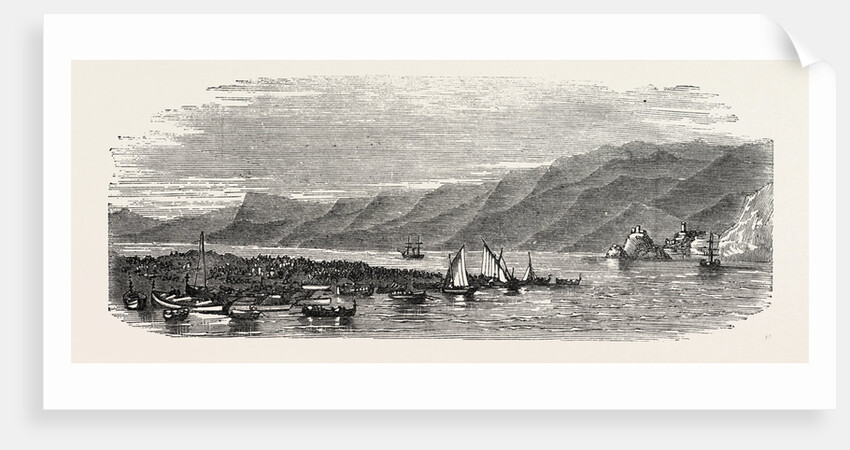 The Revolution in Sicily: Troops Preparing to Embark at the Faro Point, Messina, for Saturday Evening, August 11, 1860, Italy by Anonymous