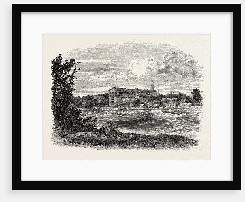 Niagara Falls Village: The Rapids above the American Falls by Anonymous