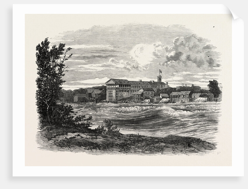 Niagara Falls Village: The Rapids above the American Falls by Anonymous