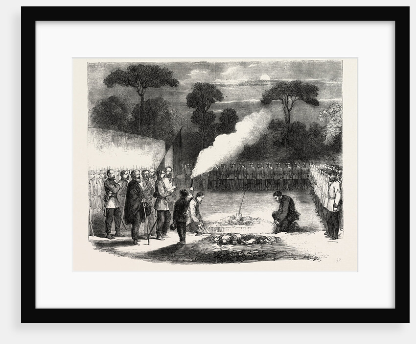 The Funeral of Ensign Tucker of the British Legion, at the Advanced Posts Before Capua by Anonymous