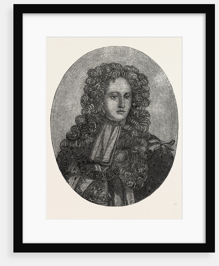 Portrait of Prince George of Denmark Composed Entirely of Minute Writing by Anonymous