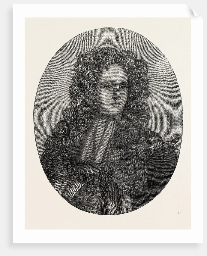 Portrait of Prince George of Denmark Composed Entirely of Minute Writing by Anonymous