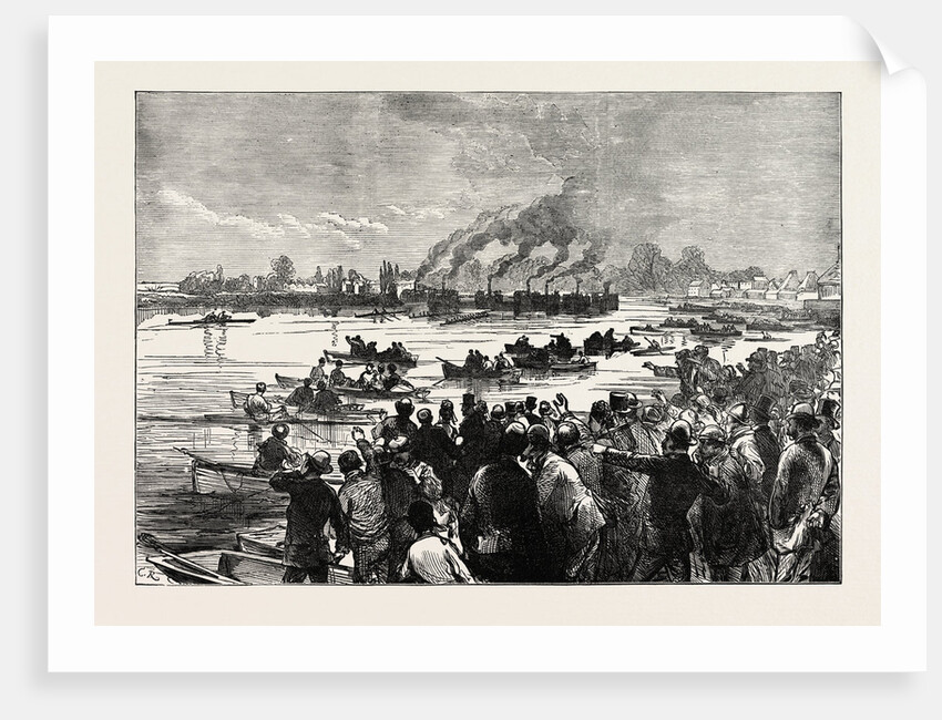Double Sculling-Match on the Thames: The Finish by Anonymous