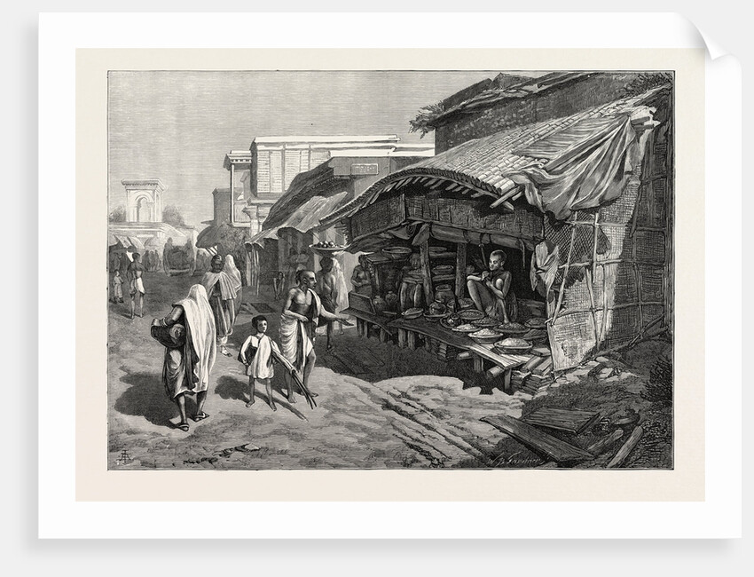Native Shop in Bazaar Street, Calcutta by Anonymous