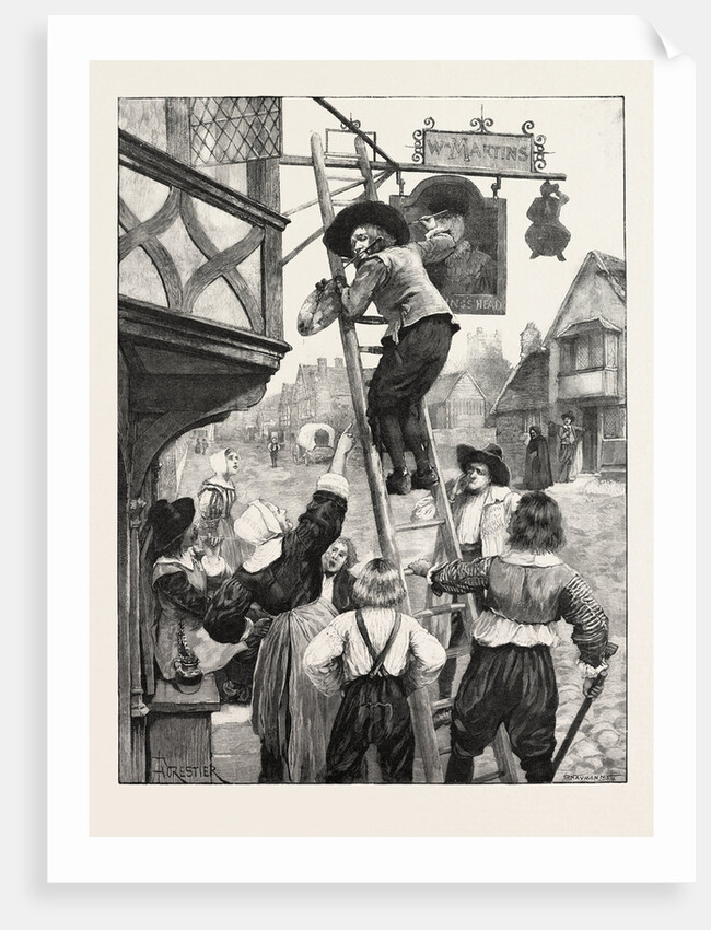 Settling His Account, a Scene Outside a Pub by Anonymous