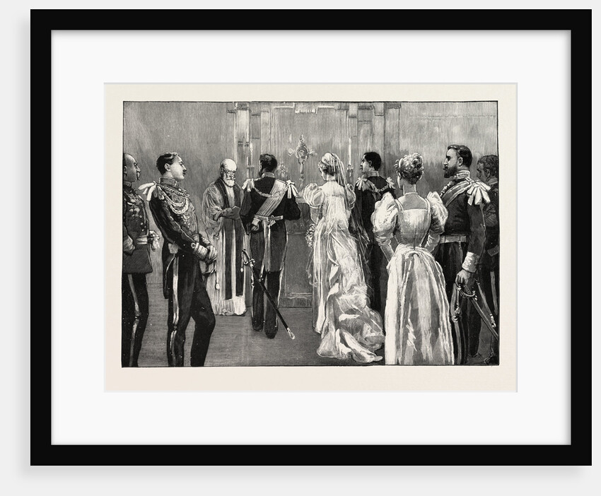 The Marriage of Princess Marie of Edinburgh: The Protestant Ceremony in the Red Room at the Castle of Sigmaringen by Anonymous