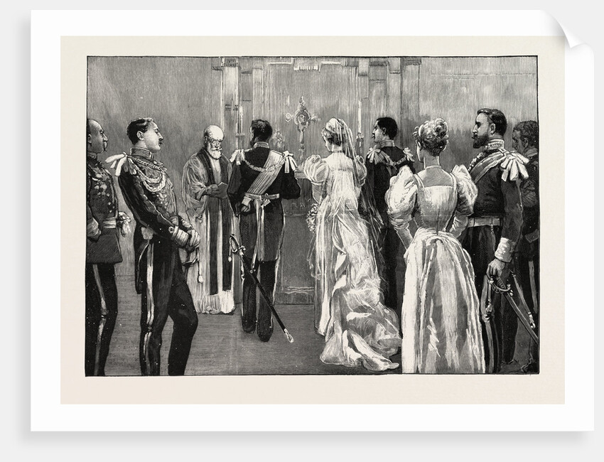 The Marriage of Princess Marie of Edinburgh: The Protestant Ceremony in the Red Room at the Castle of Sigmaringen by Anonymous