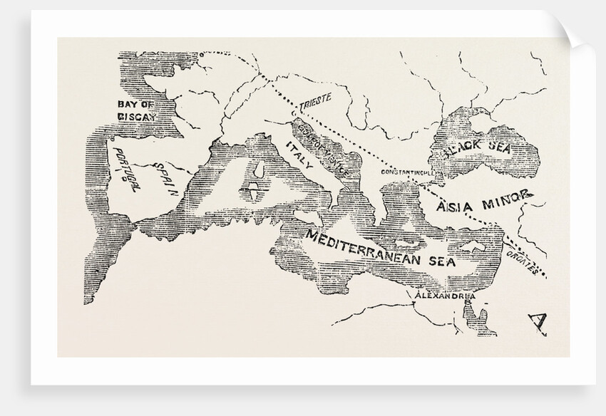 Map of the Euphrates Valley Route to India by Anonymous