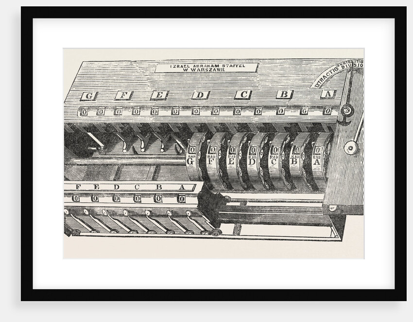 Israel Abraham Staffel's Calculating Machine by Anonymous