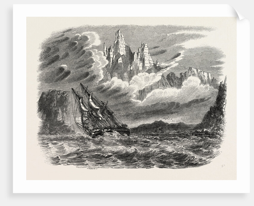 Her Majesty's Ship Meander in a Squall, in the Straits of Magellan by Anonymous