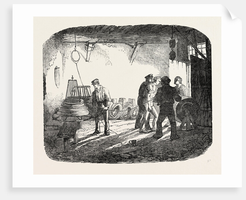 Winding the Iron Wire on the Bobbin by Anonymous