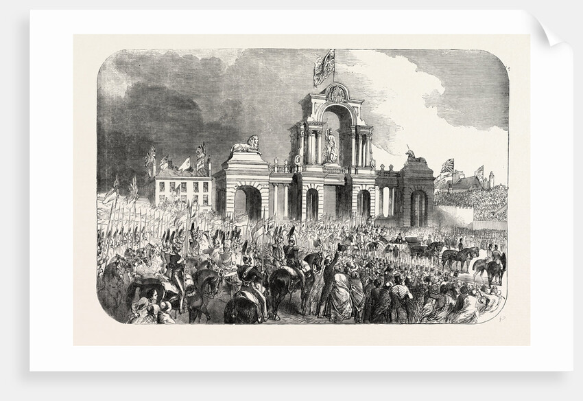 The Royal Procession at Windsor Bridge Arch, Salford by Anonymous