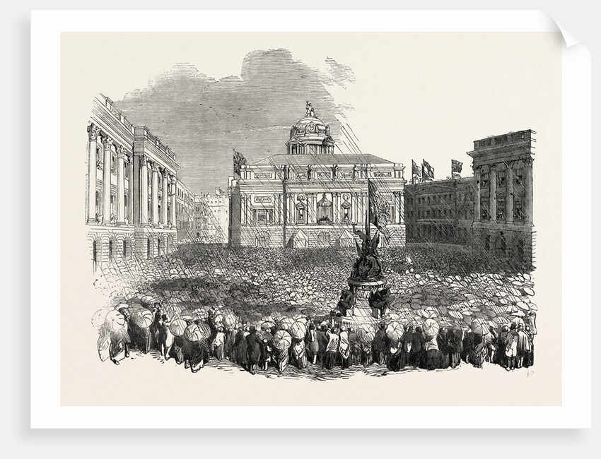 Royal Visit to Liverpool, Queen Victoria at the Town Hall, Area of the Exchange by Anonymous