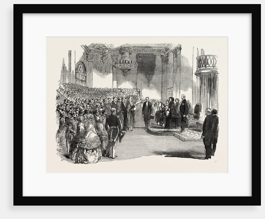 Presentation of the Address to Her Majesty Queen Victoria, at the Town Hall, Liverpool by Anonymous
