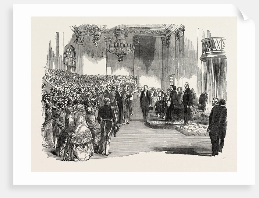Presentation of the Address to Her Majesty Queen Victoria, at the Town Hall, Liverpool by Anonymous