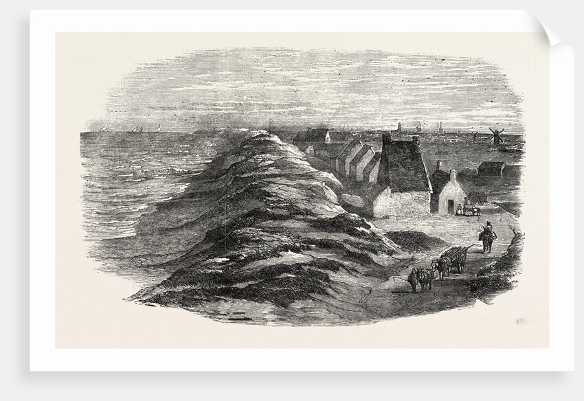 The Submarine Electric Telegraph, Point of Landing the Cable at Sangatte, Near Calais, France by Anonymous