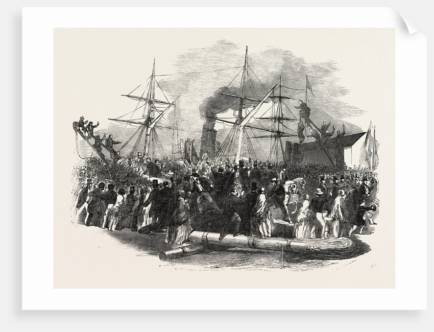 Reception of Kossuth, on Board the Madrid Steamer, at Southampton by Anonymous