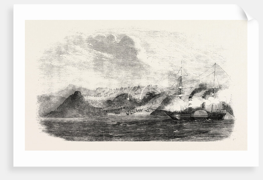 Engagement Between H.M. Steam Frigate Janus and the Riff Pirates, on the Coast of Morocco by Anonymous