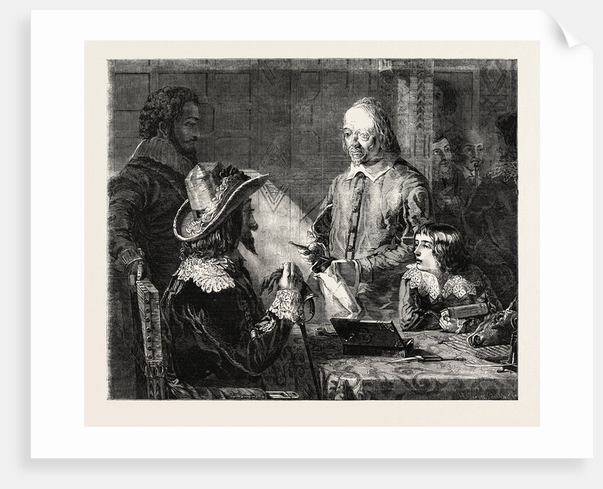 Fine Arts, Harvey Demonstrating to Charles I. His Theory of the Circulation of the Blood by Anonymous