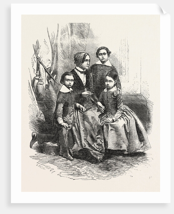 Madame Kossuth and Her Children by Anonymous