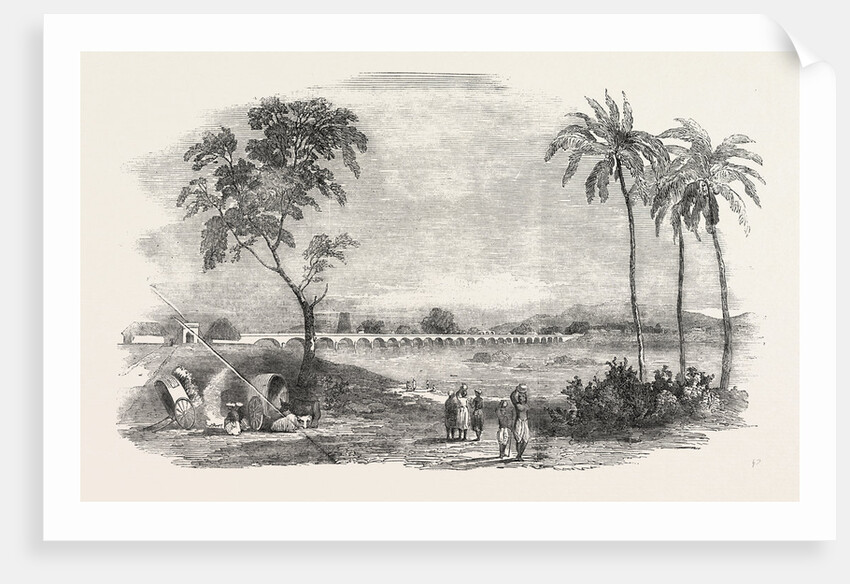 Bridge Recently Erected Over the River Corvery Near Bhowanee Madras by Anonymous