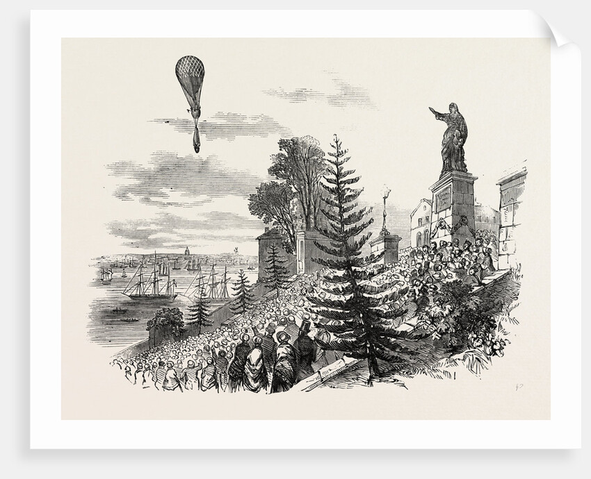 Ascent of M. Poitevin's Balloon from Nantes, France by Anonymous