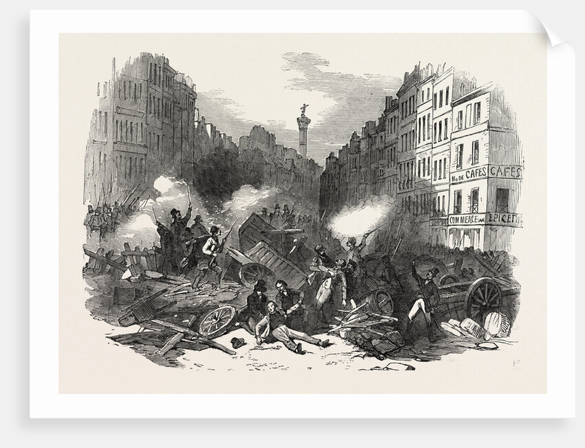 The Revolution in France: Barricade of the Faubourg St. Antoine, Paris, 1851 by Anonymous