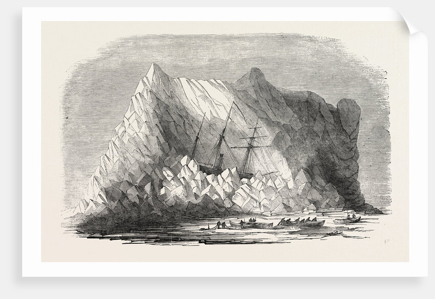 H.M. Arctic Steam Vessel Intrepid Driven Forty Feet Up an Iceberg, in Baffin's Bay by Anonymous