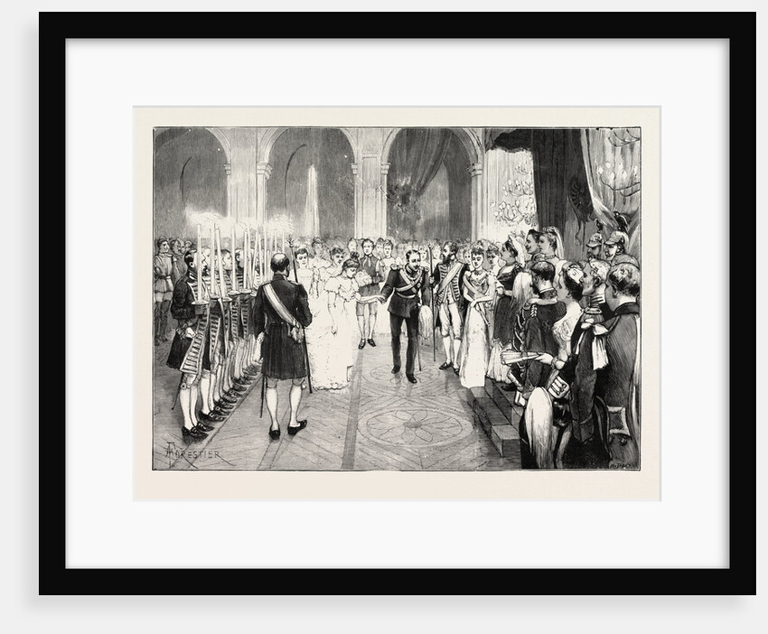 The Royal Marriage at Berlin, Germany: Torch-Dance at the Royal Palace by Anonymous