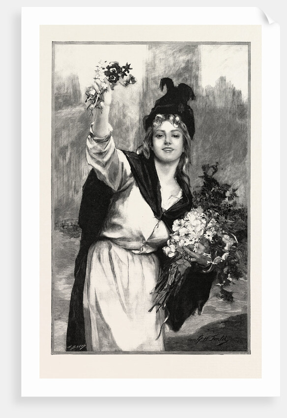 A London Flower-Girl, UK, in the Salon Des Champs Elysees, Paris, France by Anonymous