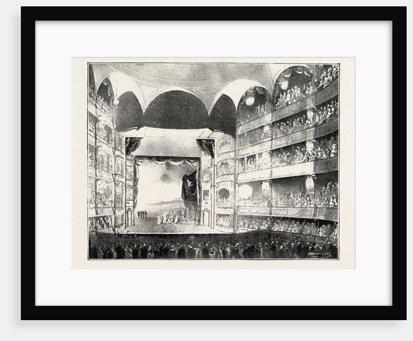 Stage of Drury Lane Theatre in 1808, London by Anonymous