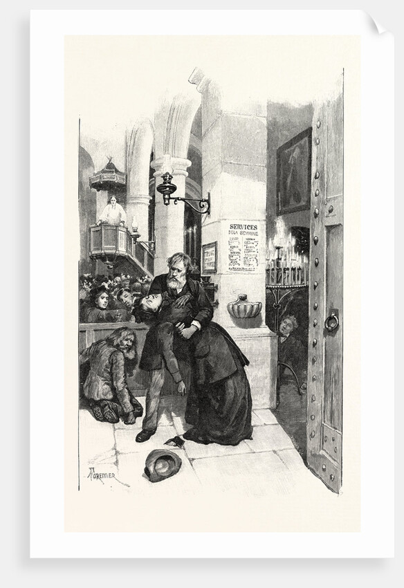 She Moved to the Door of the Church, But, with Her Foot on the Step, Swayed and Fell Into Medallion's Arms by Anonymous