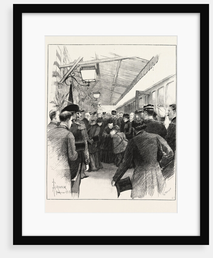 Arrival of Queen Victoria at Florence, Italy: The Reception of Her Majesty at the Railway Station by Anonymous